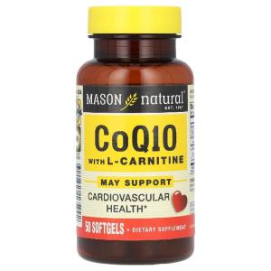 메종내추럴 Mason Natural 코큐텐 <b>CoQ10</b> <b>카르니틴</b> L-Carnitine 50정