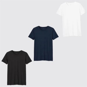 유니클로 에어리즘 크루넥 반팔 티셔츠 3개 묶음 세트 467854 3컬러