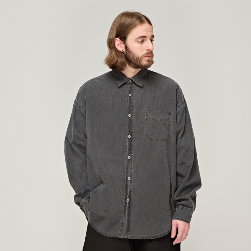카고브로스 CB PIGMENT SHIRT CHARCHOL