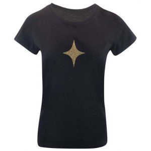 Designing Hollywood X Madison Maison Cotton Star Lady T Shirt - Black