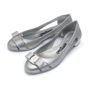 페라가모 바라 보우 젤리 발레 플랫 실버 0356560726366 FERRAGAMO 펌프스 VARA JELLY 3CM SILVER 726366 3 SV