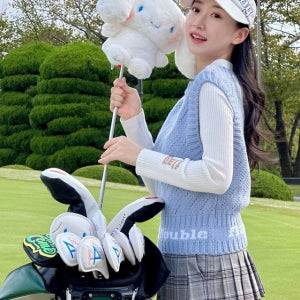LF 더블플래그 여성 시나모롤 한정판 여성 인형 자수로고 드라이버 커버 DWGF4E494IV