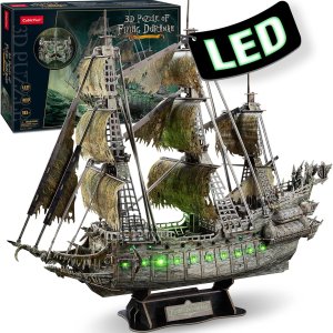 성인용 3D 퍼즐 녹색 LED 플라잉 더치맨 360개 유령의 해적선