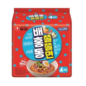 농심 배홍동쫄쫄면 129G*4입