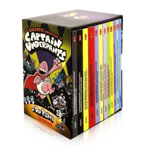 Captain 언더팬츠 Gigantic 컬렉션 영어 이야기 책 세트 어린이 Libros 만화책 12