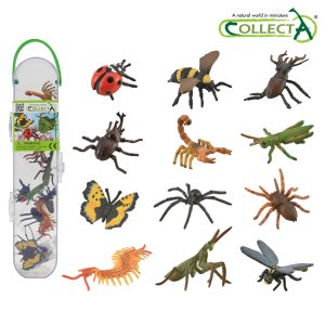 컬렉타 미니 곤충 거미 세트 12종 장난감 모형 인형