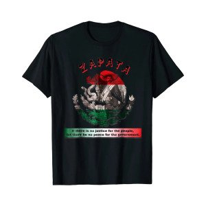혁명의 캐주얼 에밀리아노 멕시코 국기 O넥 100 티셔츠 사이즈 남성 반팔 티셔츠 자파타 멕시코 영웅 코튼