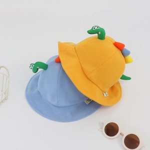 귀여운  양동이 모자  솜사탕 색상  공룡 모양  어부 모자  베이브 러블리 외출  햇빛 차단 모자  파나마 모자  1-2 세
