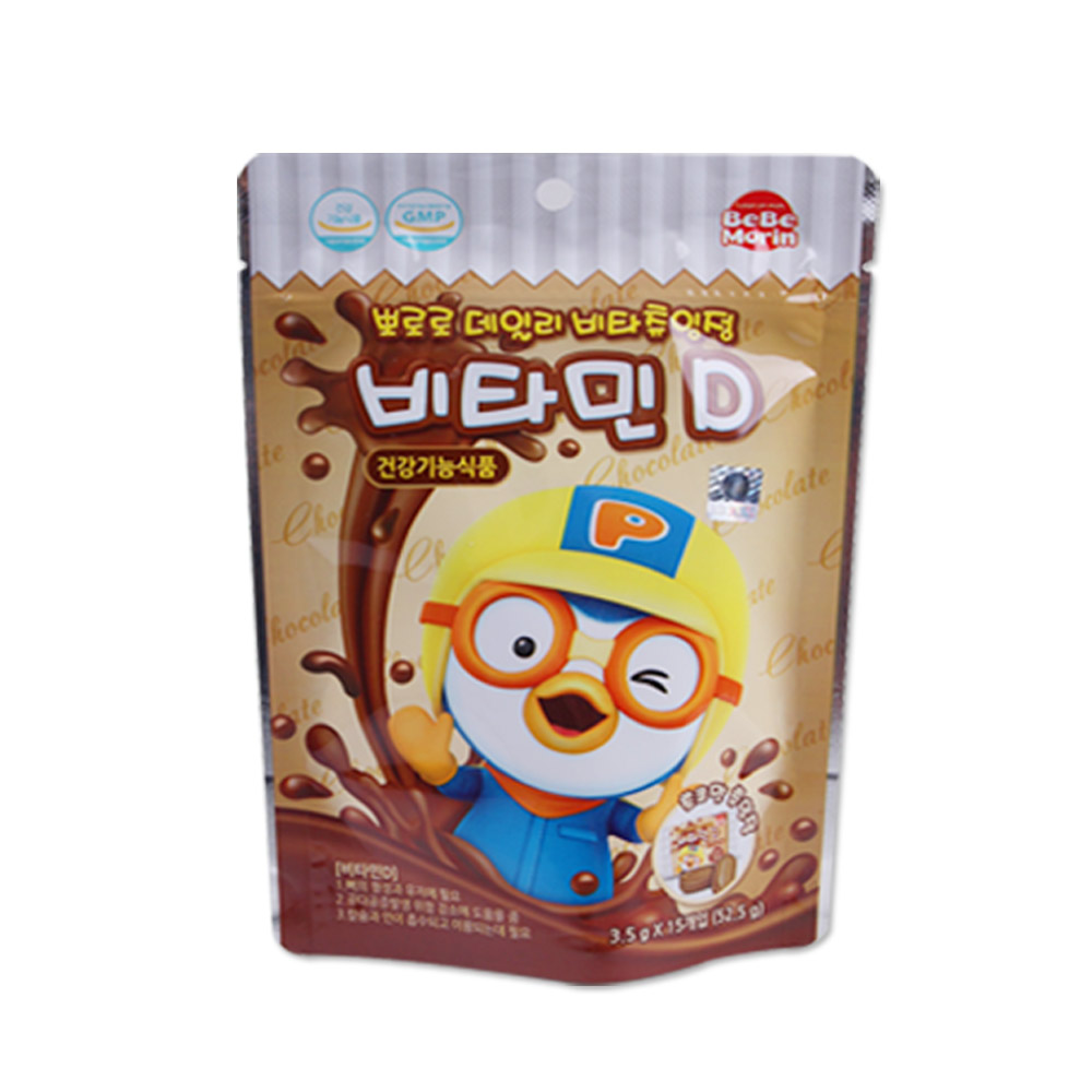 (주)<b>태양생활건강</b> 뽀로로 데일리 비타츄잉정 비타민D (15개입)-초코맛!  3.5g  3개