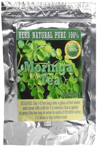 [아마존 공식]100 Sachets Moringa 티백 <b>유기농</b> <b>슈퍼</b>푸드