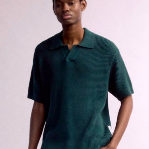 [디써티원] Crochet Open Collar Sweater (DARK GREEN) DU24UK3003DG