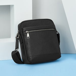 [백스테이] B258CR 남자 천연소가죽 크로스백 데일리백