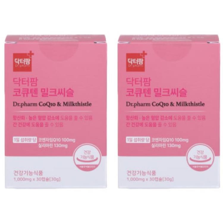 [<b>닥터팜</b>] 코큐텐 밀크씨슬  30정  2개