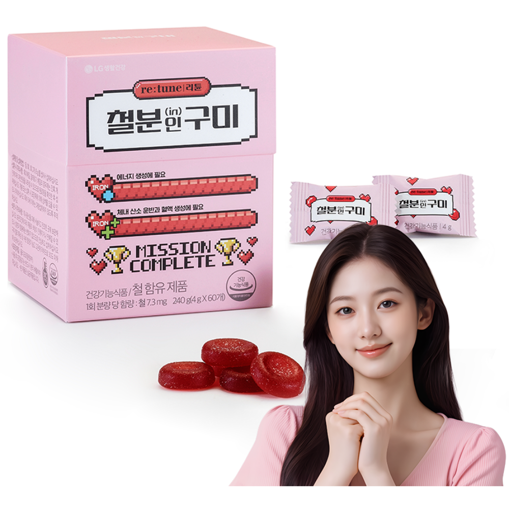 리튠 철분 인 구미 240g 1개  LG생활건강 영양제 철분제 iron 아이언