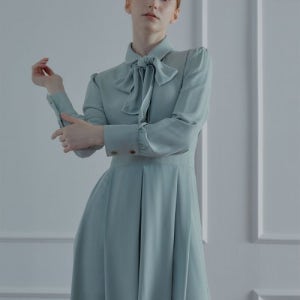 [살롱드서울] 릴리 플리츠 원피스 - 민트 SWOPS-20243mi