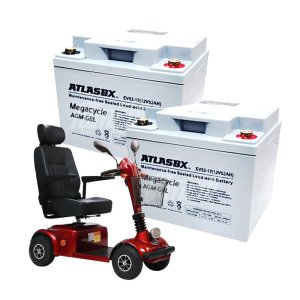 화메디 아트라스BX EV53 -12(12V-53AH) 배터리 2개 / 전동휠체어, 전기스쿠터, 전동청소차, 딥사이클