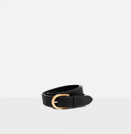[로서울] Around belt Black with Gold buckle P00000TG