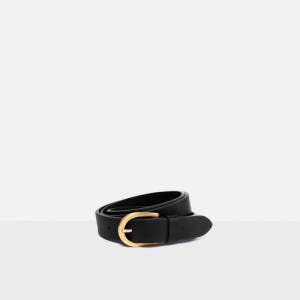 [로서울] Around belt Black with Gold buckle P00000TG