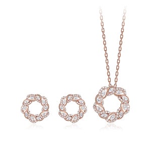 14K GF 귀걸이/목걸이 SET로렌트 라운드 SET SET0408