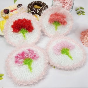 [마지막 3장] 카네이션 수세미 어버이날 선물 포장, 쪼꼬요미