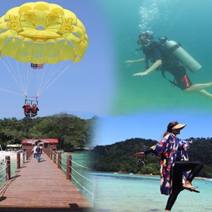 코타키나발루 슈퍼팩(스쿠버다이빙+패러세일링) 괌 액티비티 해양 체험