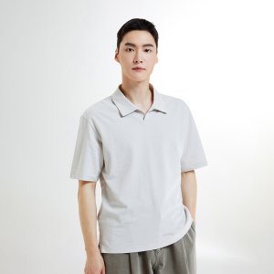 [스파오][남성용] 오픈카라 반팔티셔츠 SPHWE25M01