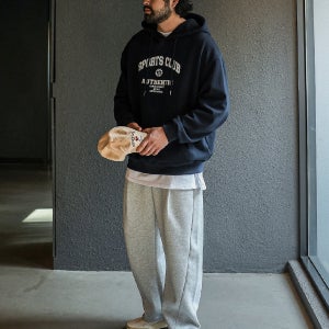 (M-6XL)올드루 세미와이드핏 밴딩팬츠 기장선택 (기본,롱+8cm)[C-UBX 빅사이즈 트레이닝 사선절개 원턱]