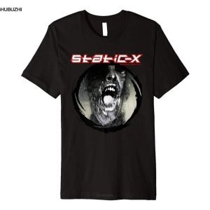 Static-X 위스콘신 데스 트립 남성용 블랙 티셔츠  멋진 캐주얼 프라이드 티셔츠  남녀공용 패션