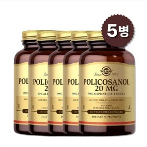 [5병 세트] 솔가 폴리코사놀 20mg x 100캡슐 x 5병