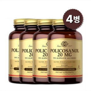 [4병 세트] 솔가 폴리코사놀 20mg x 100캡슐 x 4병