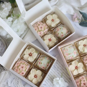벚꽃쿠키 4구｜봄 한정 앙금플라워 수제쿠키, 라앤케이크