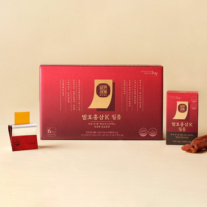 <b>발휘 발효홍삼</b>K 필름(424.5mgX90매) 3개월분  단품  1개