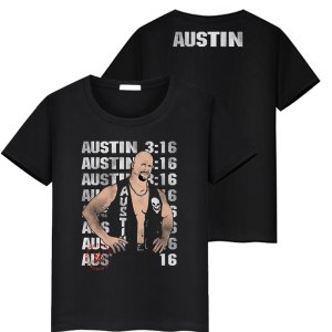 프로레슬링 티셔츠 WWE 신품 스티브 오스틴 스톤 콜드 반소매 T셔츠 타이드
