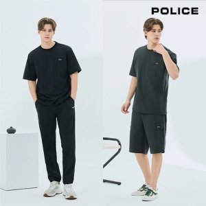 POLICE 폴리스 남성 썸머 셋업 3종 티셔츠 조거팬츠 하프팬츠