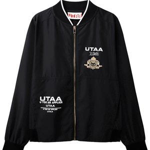UTAA Golden Crown Ring Panther Windbreaker Jumper : Mens Black (UD3JPM288BK)