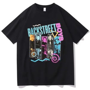 백스트리트 보이즈 티셔츠 빈티지 90 년대 음악 팬 밴드 하라주쿠 록 힙합 셔츠 6 52055