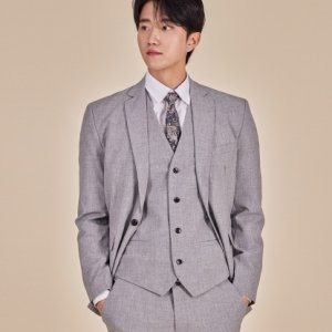 원버튼 캐주얼 양장조끼 정장세트(자켓+양장조끼+바지) 경성의상 교복 학생복