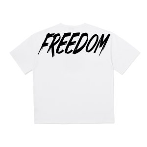 프리덤 오버핏 백 프린팅 티셔츠