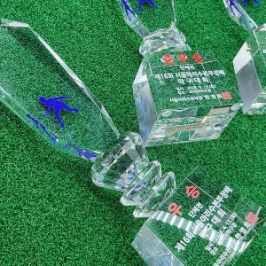 탁구트로피 크리스탈트로피 소량제작 대회 행사 단체용 개인시상 - 크리스탈트로피6