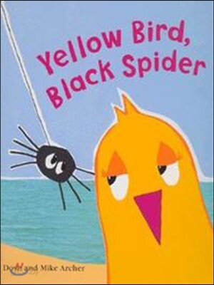 Yellow bird, black spider