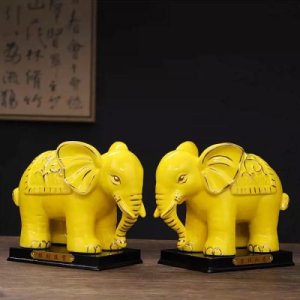 재물운 코끼리 장식품 조각상 집꾸미기 황금 집들이 인형 복을 개업선물 천연옥 인테리어 거실