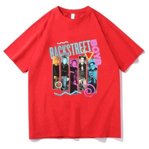 백스트리트 보이즈 티셔츠 빈티지 90 년대 음악 팬 밴드 하라주쿠 록 힙합 셔츠 26 52055 S