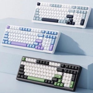 AULA F99 독거미 타란튤라 그린축 무선 기계식 키보드 Gasket 구조 99키 RGB 8000mAh 배터리 핫스왑 저소음