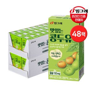 빙그레 빙그레 맛있는 콩두유 200ml 48팩