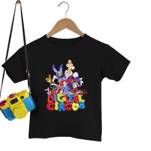 어메이징 디지털 서커스 포니 애니메이션 티셔츠 3D 프린트 스트리트웨어 유아 소녀 귀여운 어린이 티 탑