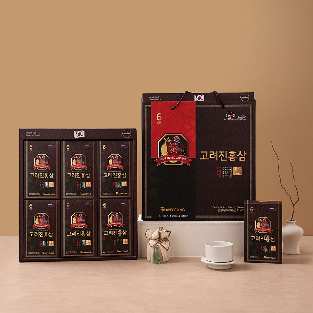 국내산 6년근 만영 고려진<b>홍삼</b> 골드 70mlx30포 면역력 온가족 활력업  1개  2.1L