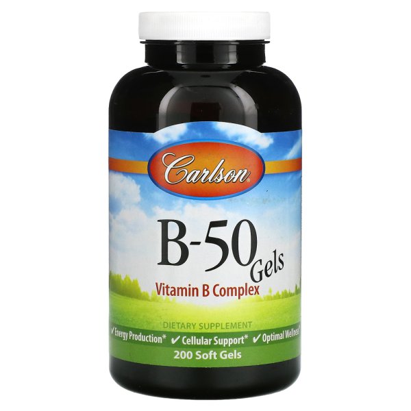 칼슨 Carlson <b>B50</b> 비타민 B 복합체 소프트젤 200정
