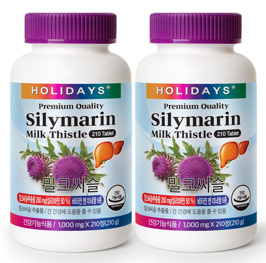 <b>홀리데이즈</b> 밀크씨슬 210정, 2개