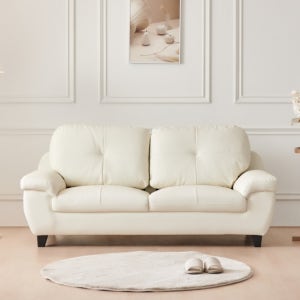 동서가구 홈즈 3인용 가죽소파 DF917100