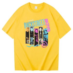 백스트리트 보이즈 티셔츠 빈티지 90 년대 음악 팬 밴드 하라주쿠 록 힙합 셔츠 39 521M